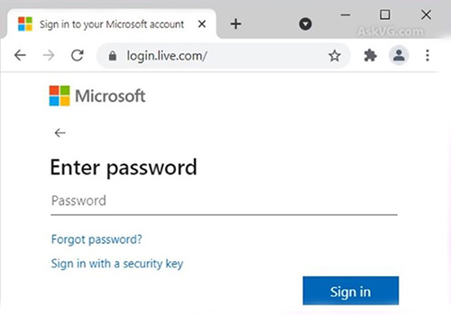 Microsoft Enter Password