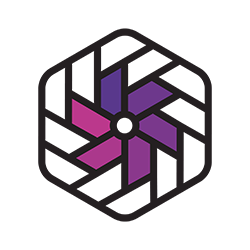 National Innovation Competition icon - purple pinwheel 